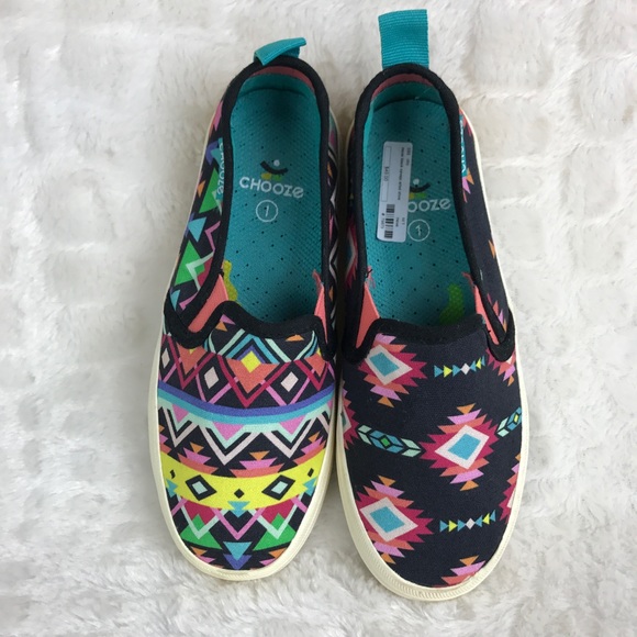 Chooze Other - Chooze Multicolor Tribal Slip On Canvas Shoes 1